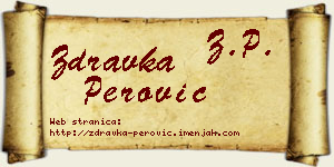 Zdravka Perović vizit kartica